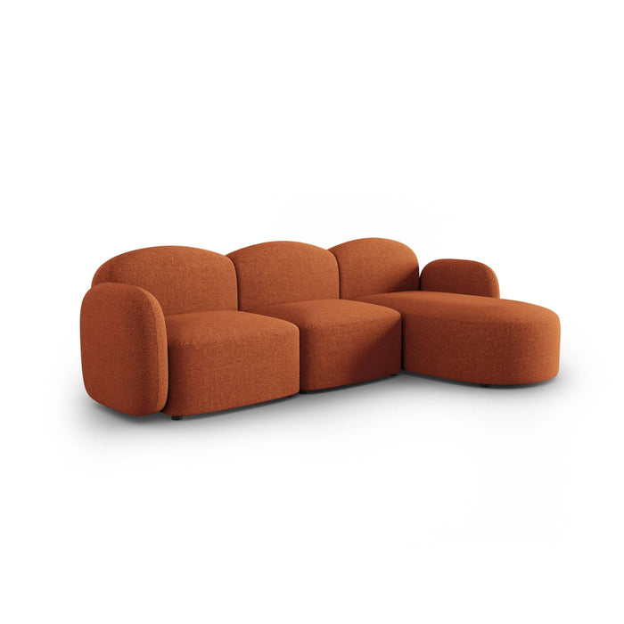 Micadoni Home Blair Hoekbank met Chaise Longue Rechts - Chenille - Terracotta