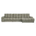 WOOOD Second Date Chaise Longue Rechts - Structure Velvet - Frost