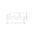 WOOOD Daybed Left Rodeo - Structure Velvet - Bonsai - 85x203x86