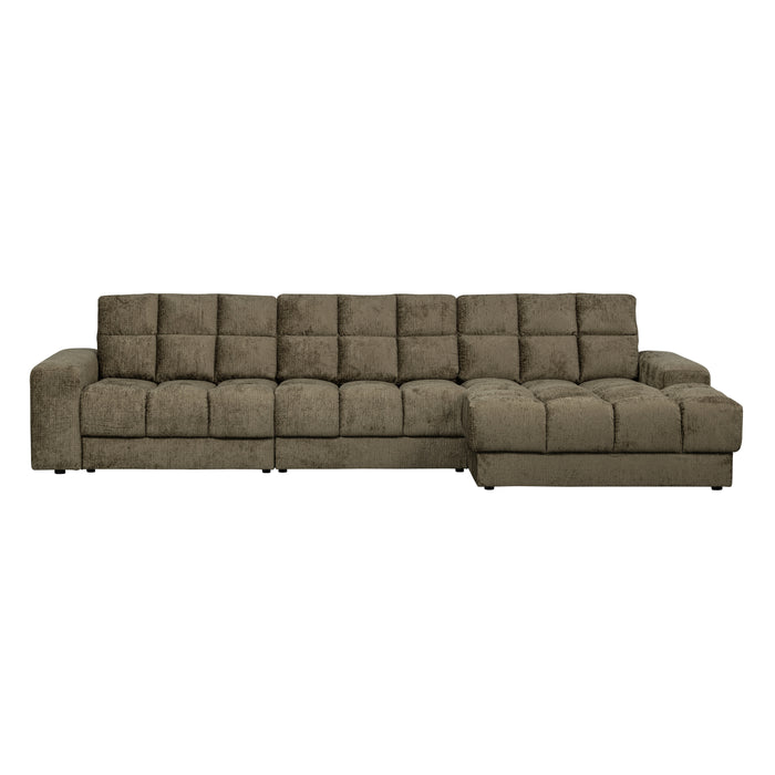 WOOOD Second Date Chaise Longue Rechts - Structure Velvet - Bonsai
