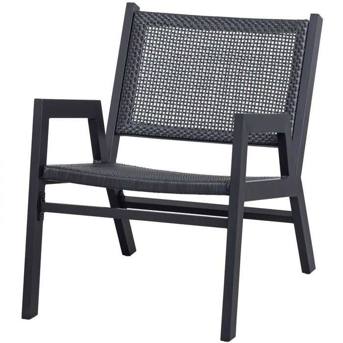 WOOOD Pem Tuin Fauteuils Armleuning - Aluminium - Zwart - Set van 2
