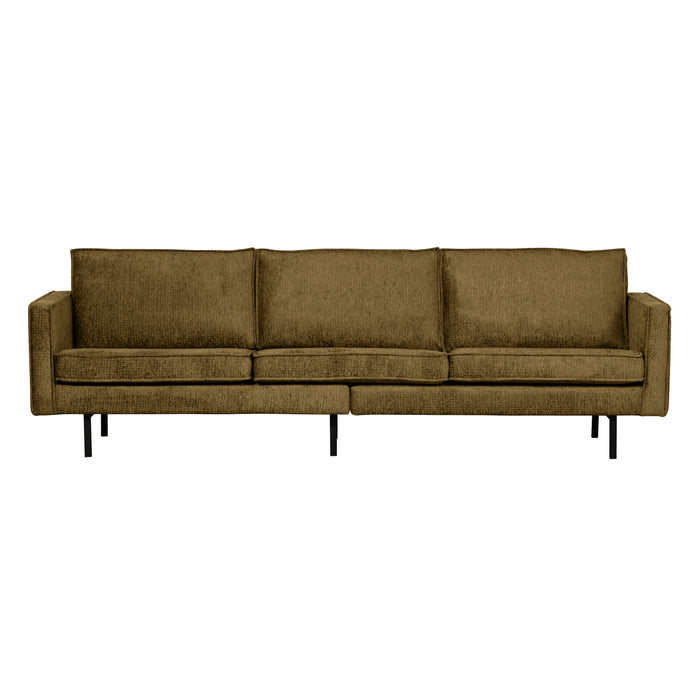 WOOOD Bank 3-Zits Rodeo - Structure Velvet - Brass - 85x277x86