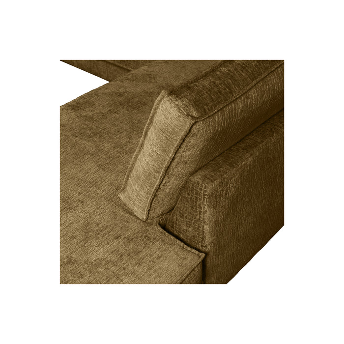 WOOOD Hoekbank Rechts Rodeo - Velvet - Brass - 85x266x213