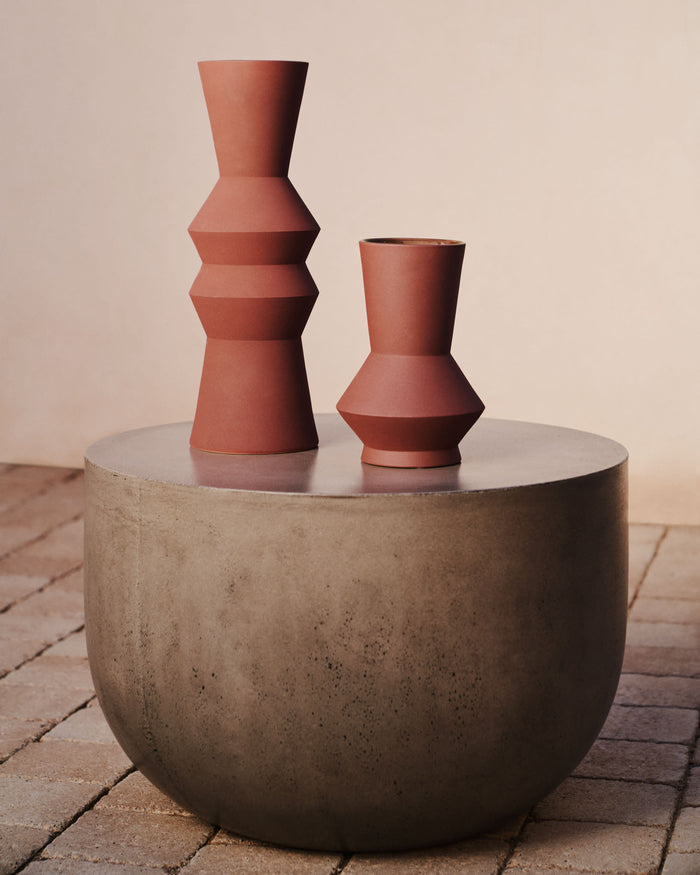 Kave Home - Ronde salontafel Garbet in cement Ø 60 cm