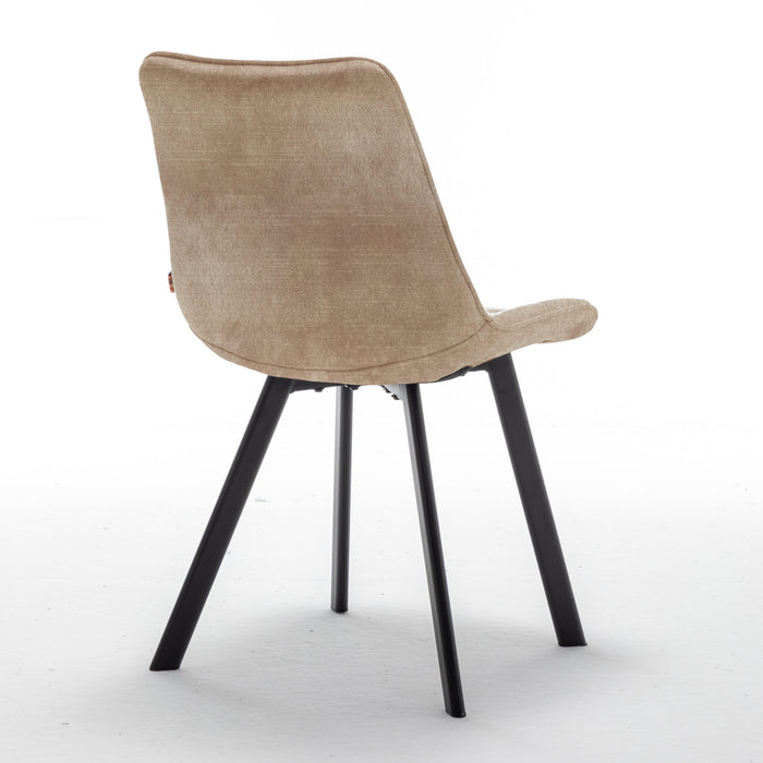 Furnihaus Eetkamerstoel Felix Velvet Beige Set van 2