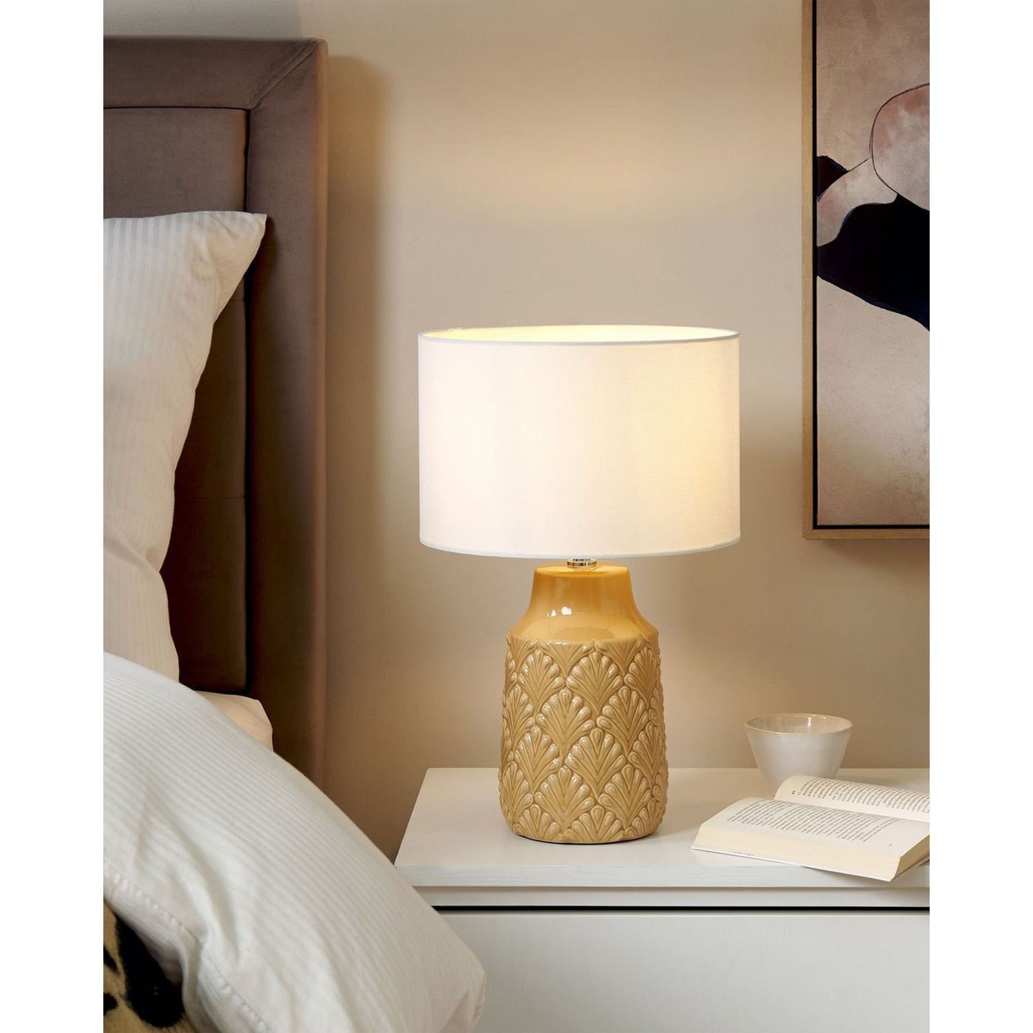 Beliani - BALAO - Tafellamp - Geel - Keramiek