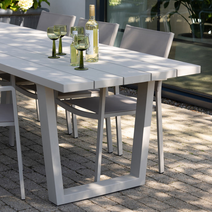 WOOOD Eettafel Bear - Aluminium - Zand - 75x240x87