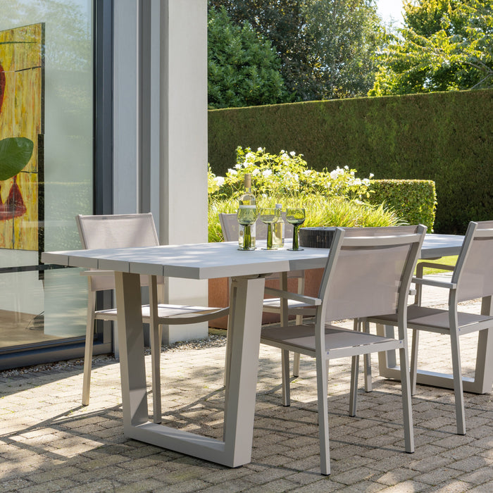 WOOOD Eettafel Bear - Aluminium - Zand - 75x240x87