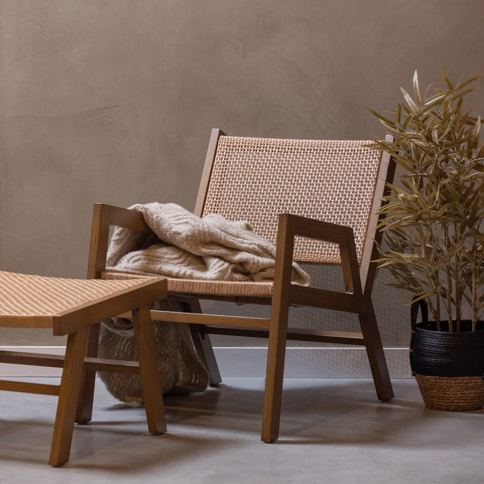 WOOOD Tuinfauteuil Met Armleuning Pem - Metaal - Naturel - 75x62x78