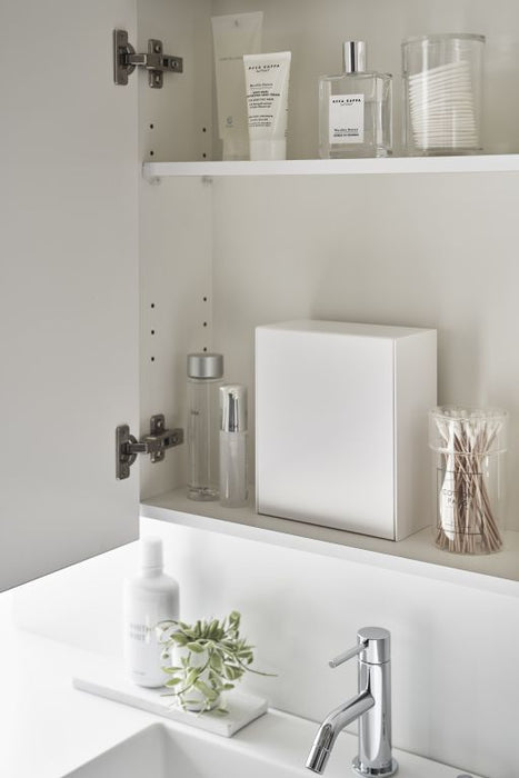 Yamazaki Zelfklevend Badkamer Prullenbakje - Tower - Wit