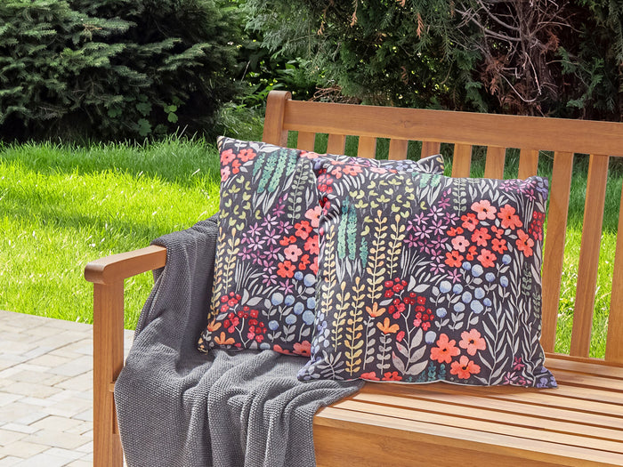 Beliani-CASTELARO-Tuinkussen set 2-Meerkleurig-45 x 45 cm-Polyester