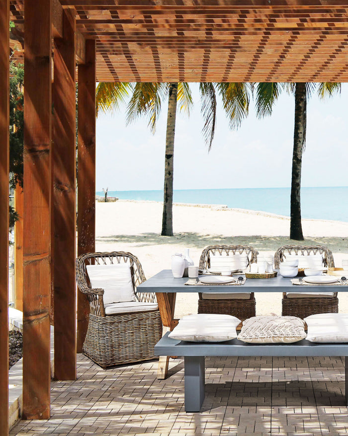 Beliani - MAROS - Tuinstoel set van 2 - Natuurlijk - Rotan