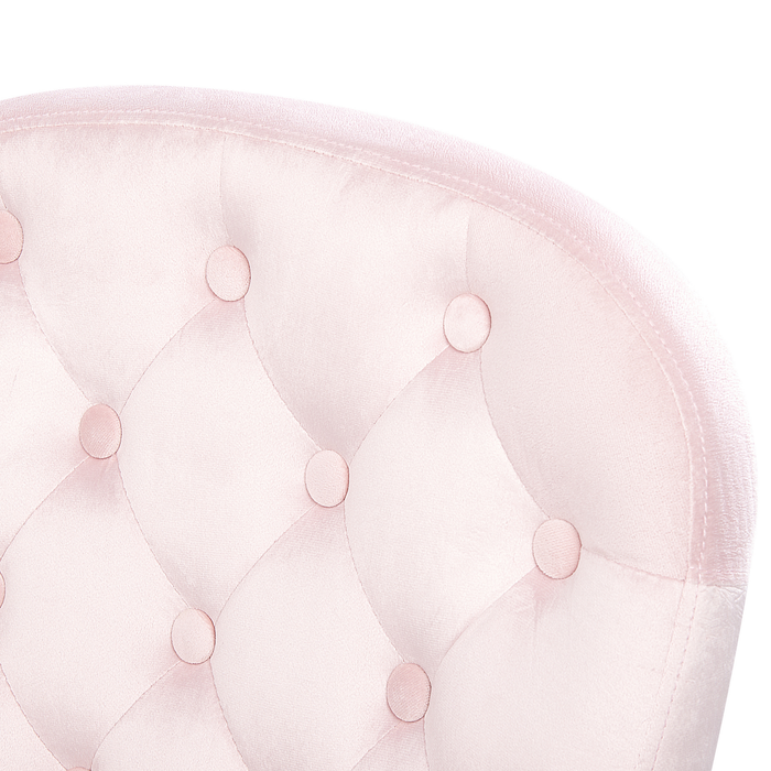 Beliani - PRINCESS - Bureaustoel - Roze - Fluweel