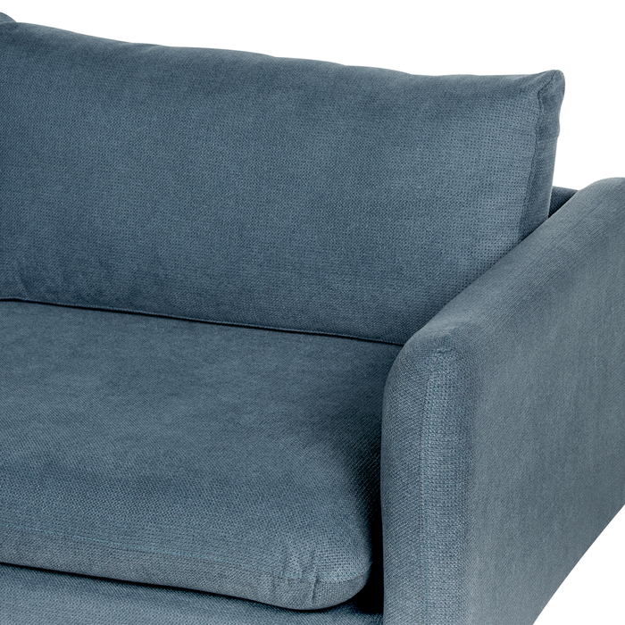 Beliani - VINTERBRO - Hoekbank - Blauw - Rechtszijdig - Polyester