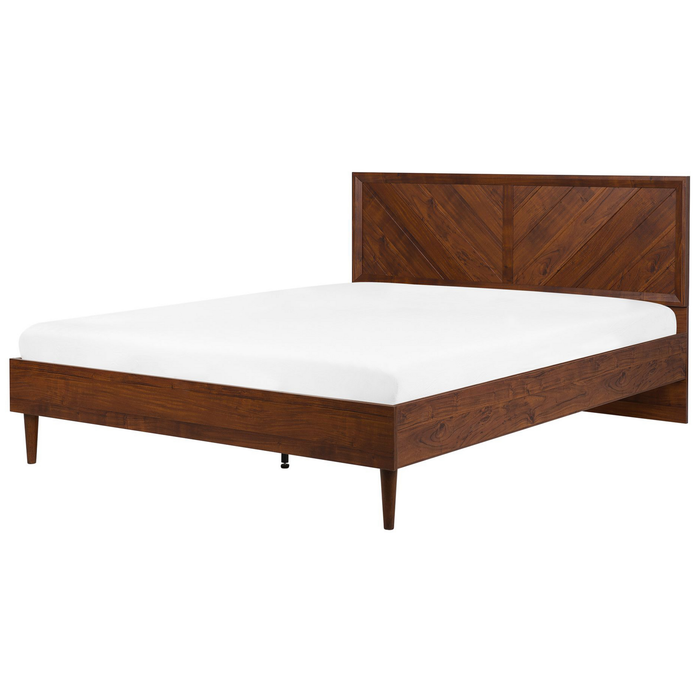 Beliani - MIALET - Bed - Donkerbruin - 180 x 200 cm - Vezelplaat