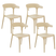 Beliani - GUBBIO - Eetkamerstoel set - Beige - Polypropyleen