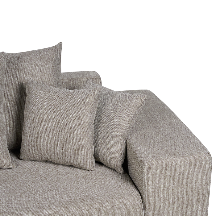 Beliani-LUSPA-Hoekbank met opbergruimte-Taupe-Linkszijdig-Stof