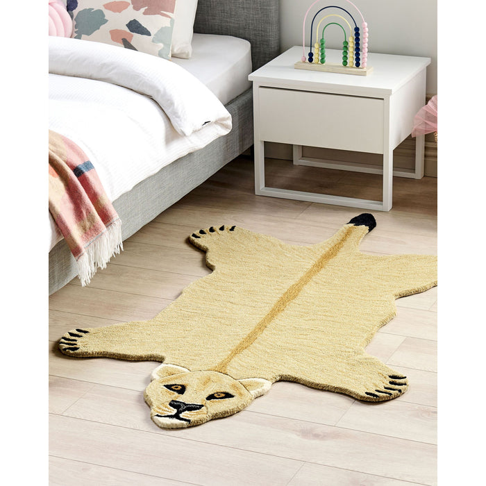Beliani - SARABI - Kindervloerkleed - Beige - 100 x 160 cm - Wol