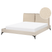 Beliani-MELLE -Tweepersoonsbed-Lichtbeige-160 x 200 cm-Bouclé