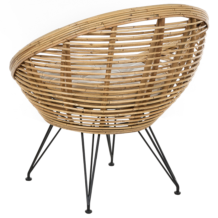 Beliani-MARATEA| CESENATICO-Banken set met salontafel-Lichtbeige-Rotan