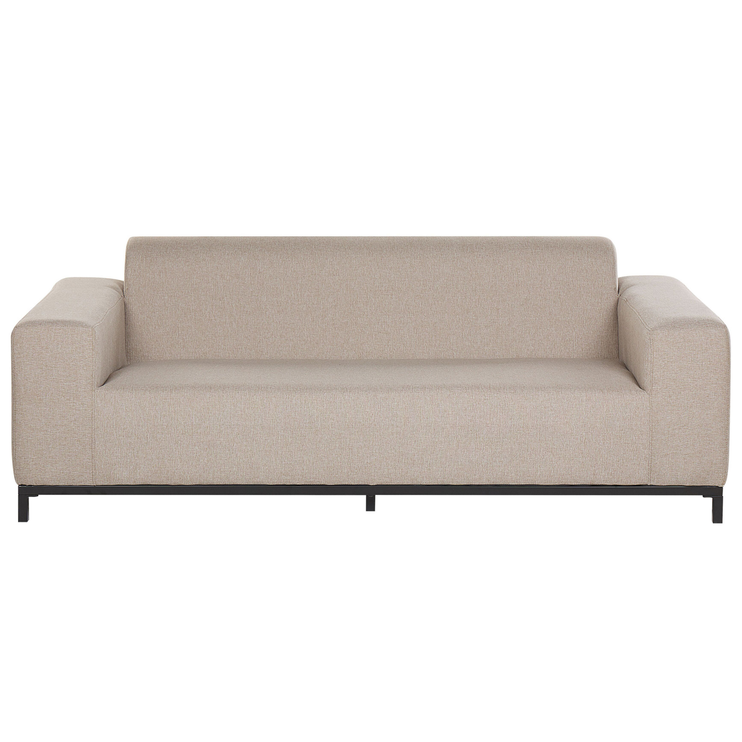 Beliani - ROVIGO - Tuinbank - Beige|Zwart - Polyester