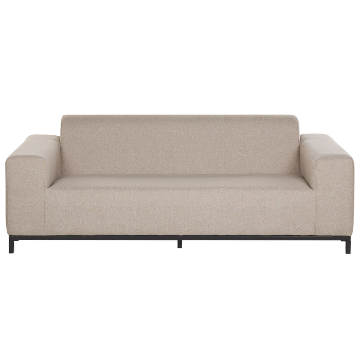 Beliani - ROVIGO - Tuinbank - Beige|Zwart - Polyester
