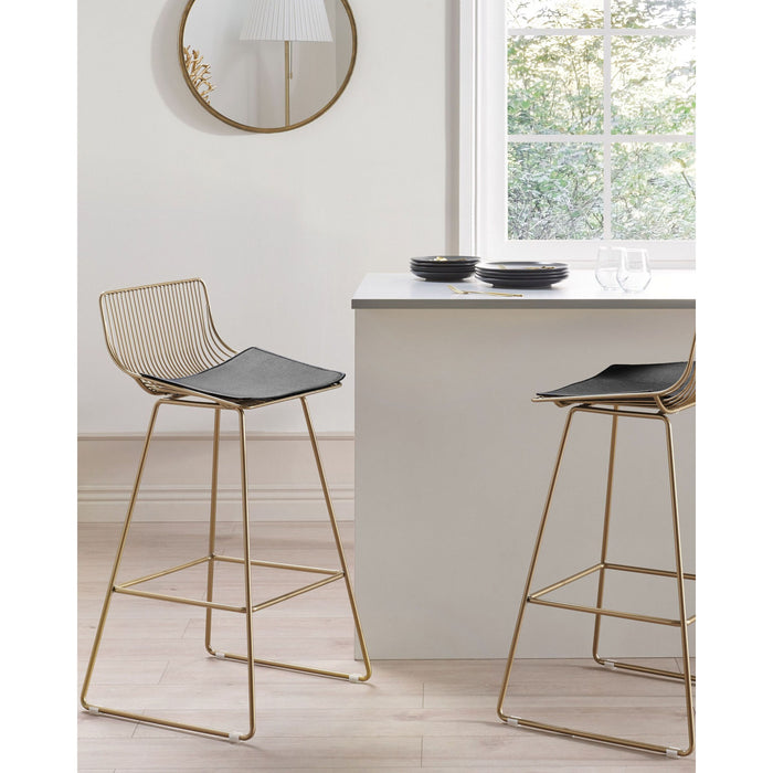 Beliani - FREDONIA - Barkruk set van 2 - Goud - Metaal