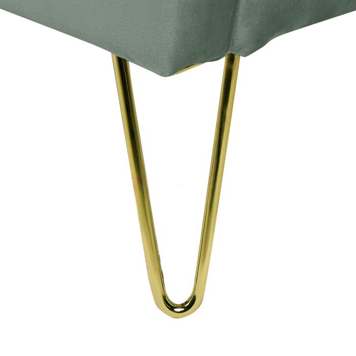 Beliani - AMBILLOU - Tweepersoonsbed - Groen - 140 x 200 cm - Fluweel