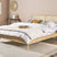 Beliani-MONPAZIER -Tweepersoonsbed-Lichthout-160 x 200 cm-Populierhout