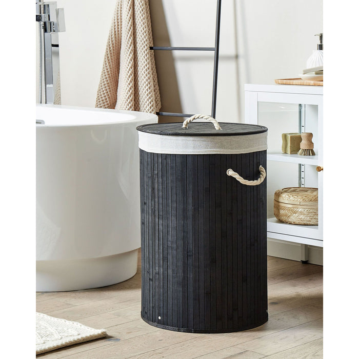 Beliani - SANNAR - Mand - Zwart - Bamboehout