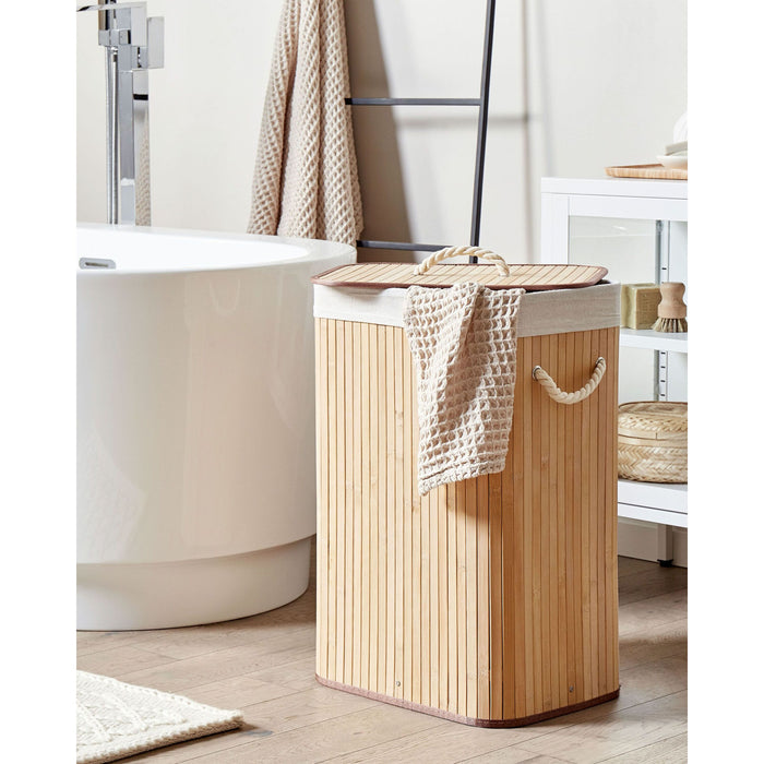 Beliani - KOMARI - Mand - Lichtbruin - Bamboehout