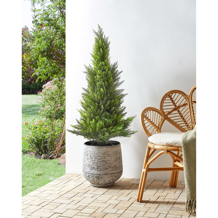 Beliani - CEDAR TREE - Kunstplant - Groen - 120 cm - Synthetisch