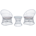 Beliani - MESYNA - Bistro set - Wit - Rotan