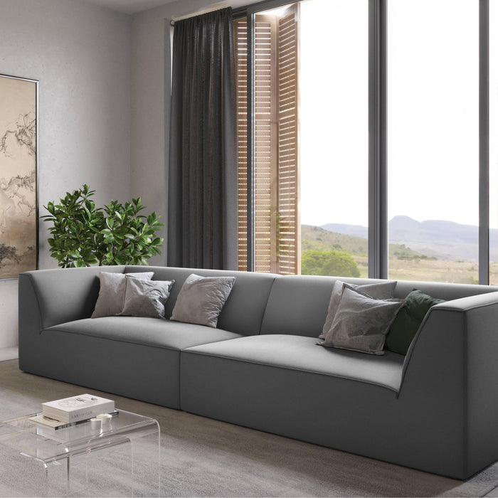 Windsor & Co Sao 4-zitsbank - Velvet - Grijs