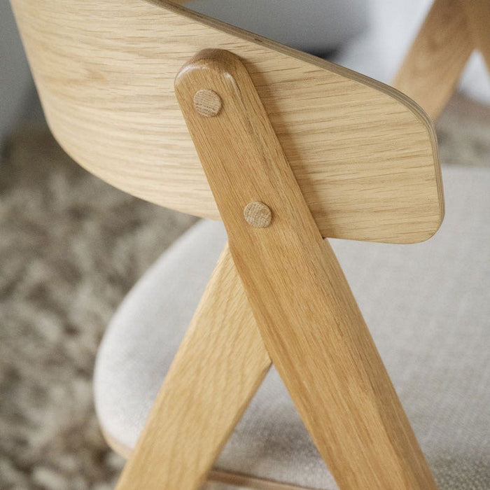 Rowico Home Waterton Houten Eetkamerstoel Naturel - Beige Zitting