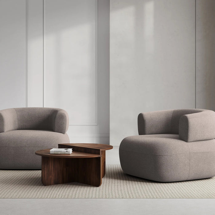 Micadoni Home Jenny Fauteuil Bouclé - Lichtbruin