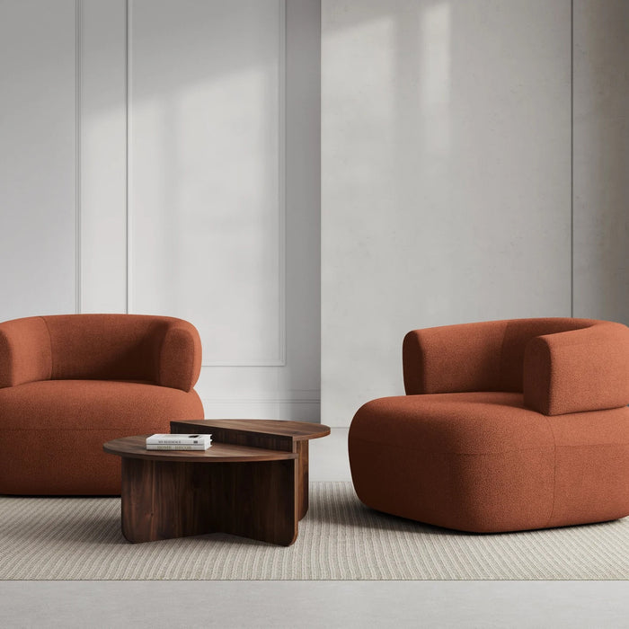 Micadoni Home Jenny Fauteuil Bouclé - Steenrood