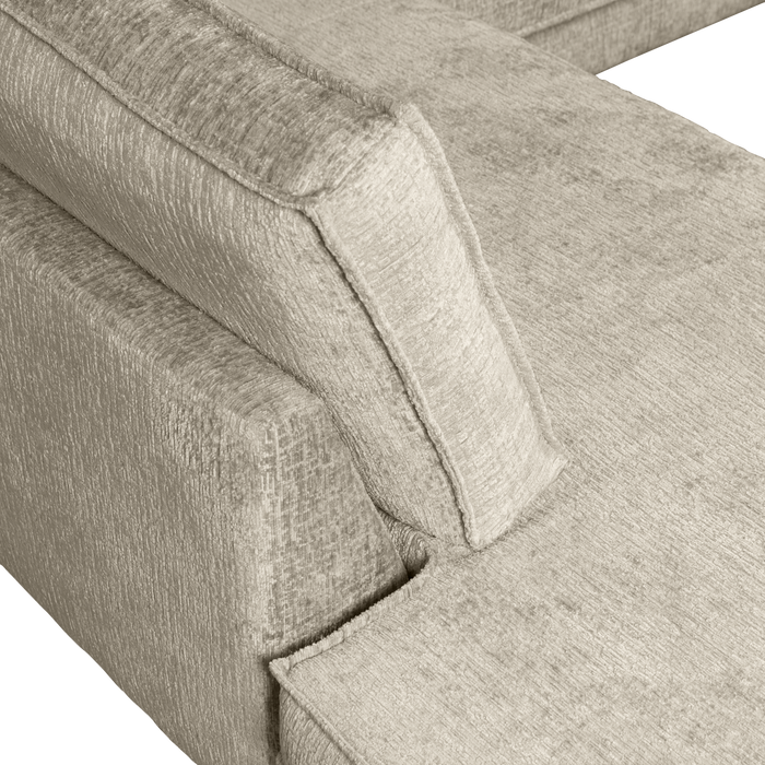 WOOOD Hoekbank Links Rodeo - Velvet - Wheatfield - 85x266x213