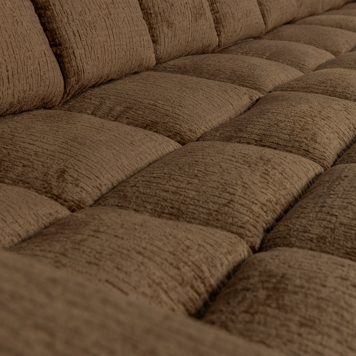 WOOOD Second Date Chaise Longue Rechts - Structure Velvet - Brass