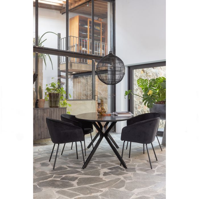 WOOOD Enes Hanglamp - Metaal - Zwart - 33x14x14