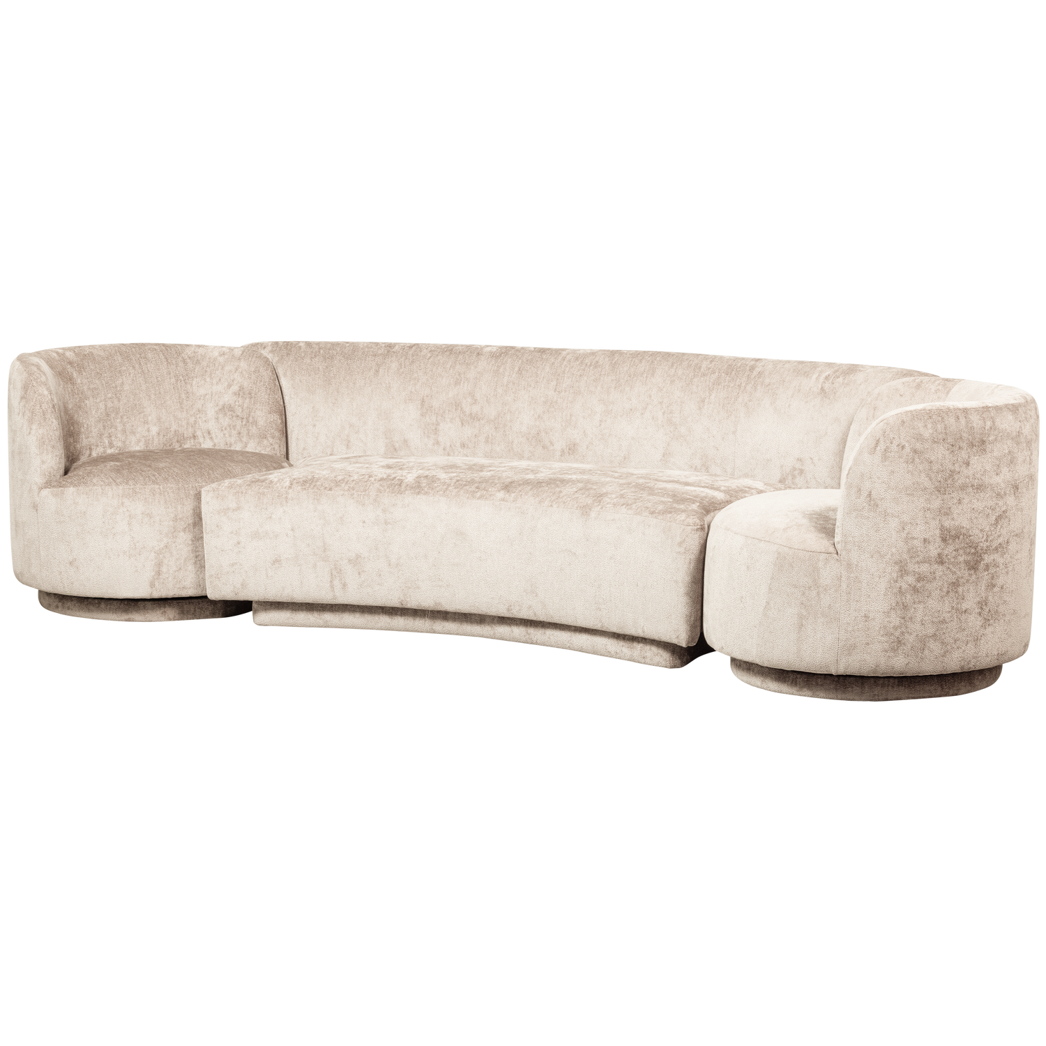 WOOOD Combi-Popular Bank - Chenille - Naturel - 72x370x97