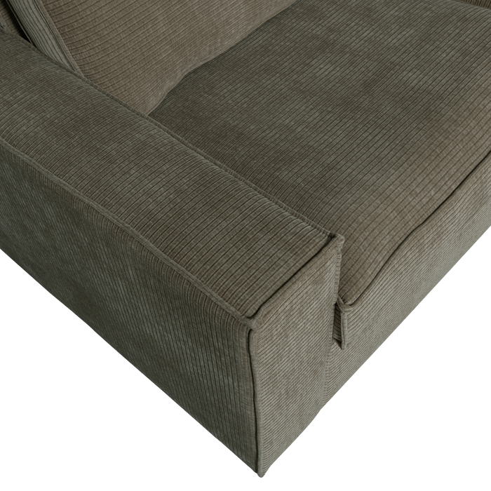 WOOOD Hajo Hoekbank Rechts - Rib - Forest - 84x283x197