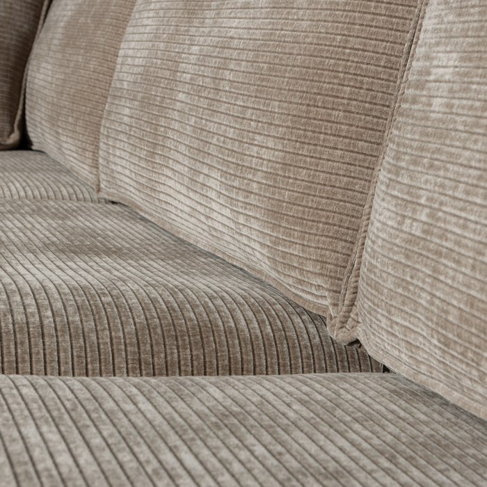WOOOD Hajo Hoekbank Links - Rib - Clay - 84x283x197