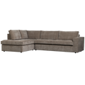 WOOOD Hajo Hoekbank Links - Rib - Taupe - 84x283x197