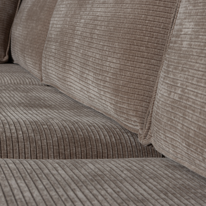 WOOOD Hajo Hoekbank Links - Rib - Taupe - 84x283x197