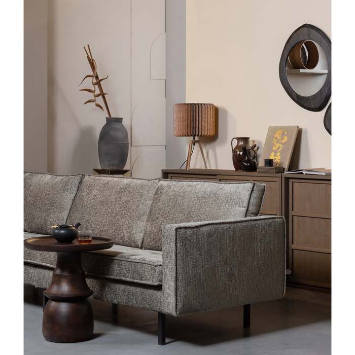 WOOOD Bank 3-Zits Rodeo - Structure Velvet - Frost - 85x277x86
