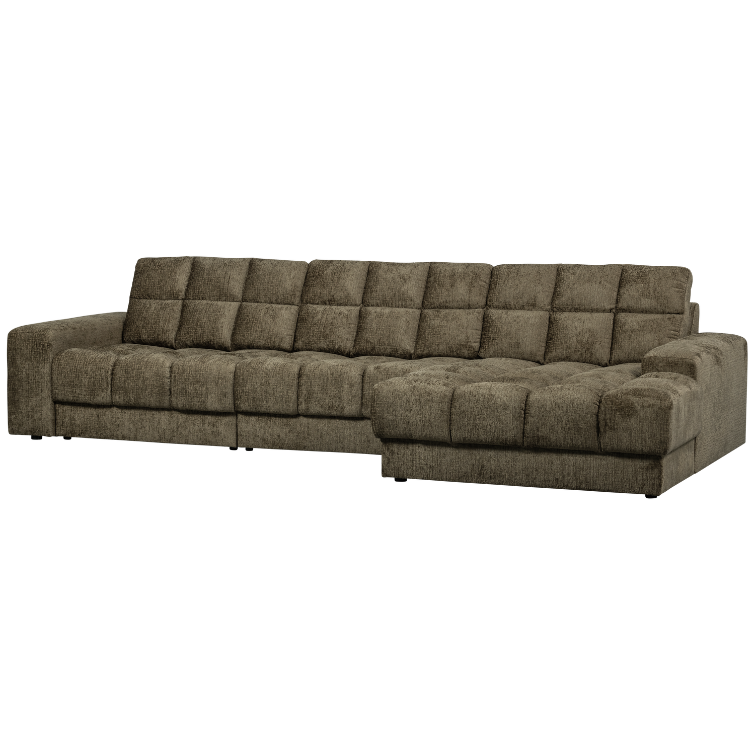 WOOOD Second Date Chaise Longue Rechts - Structure Velvet - Bonsai