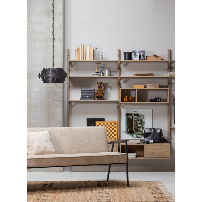 WOOOD Kaki hanglamp metaal zwart