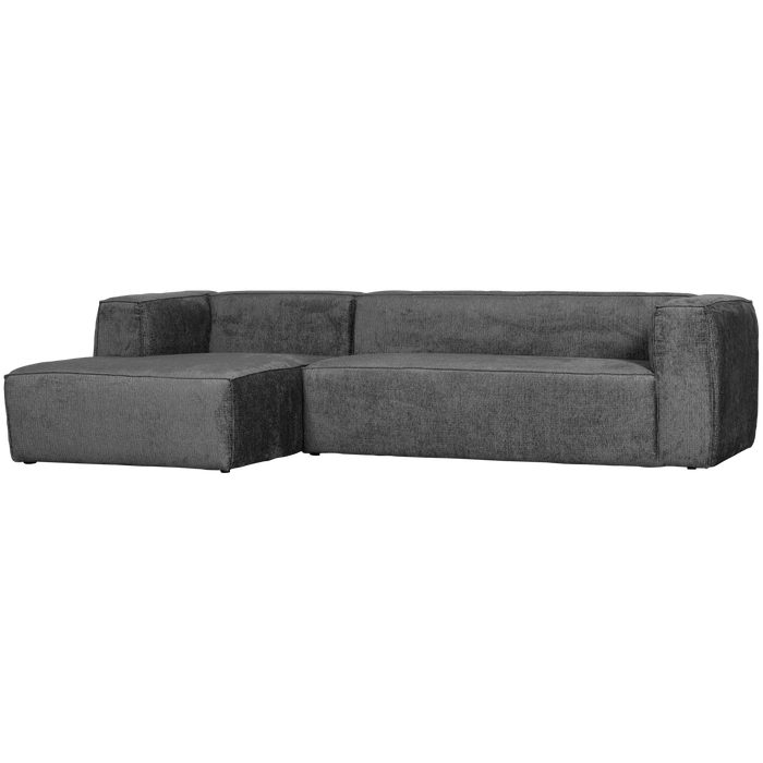 WOOOD Bean Hoekbank Links - Structure Velvet - Cloud Sky