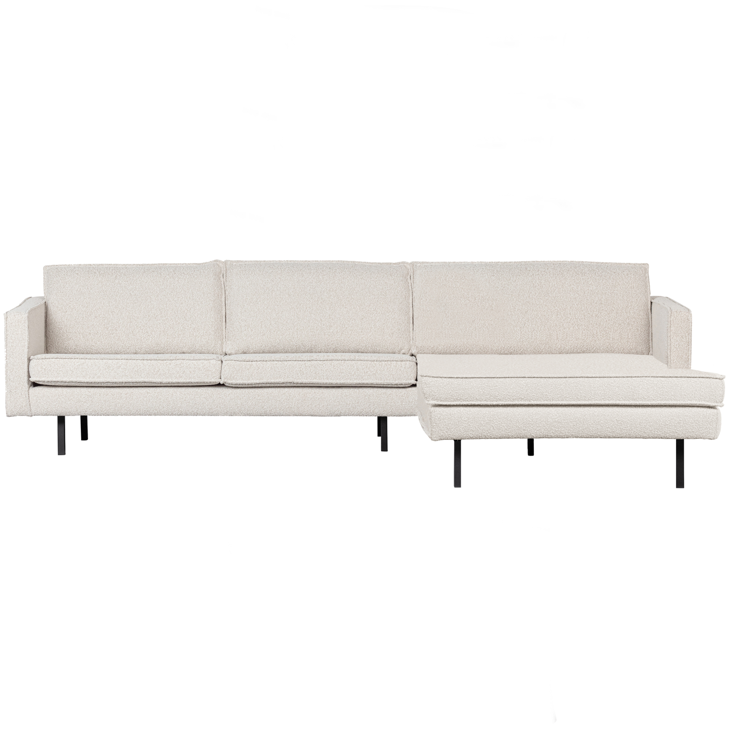 WOOOD Rodeo Chaise Longue Rechts  - Bouclé - Naturel - 85x300x155